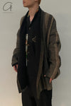 AVIVA JIFEI XUE A21-BWJ Heavy Wool Blend Belted Wrap Jacket